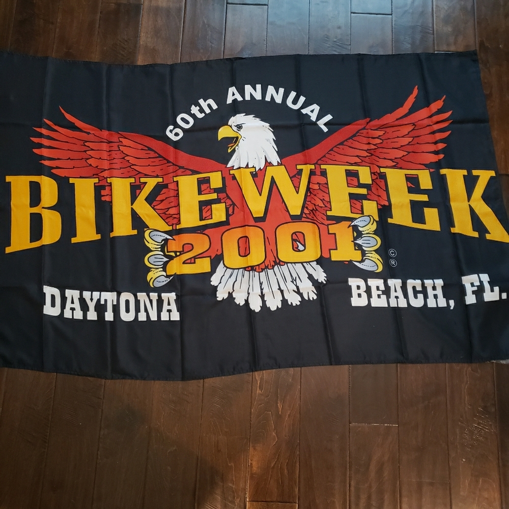 Daytona Bike Week 2001 Flag NIB 60thAnnual!